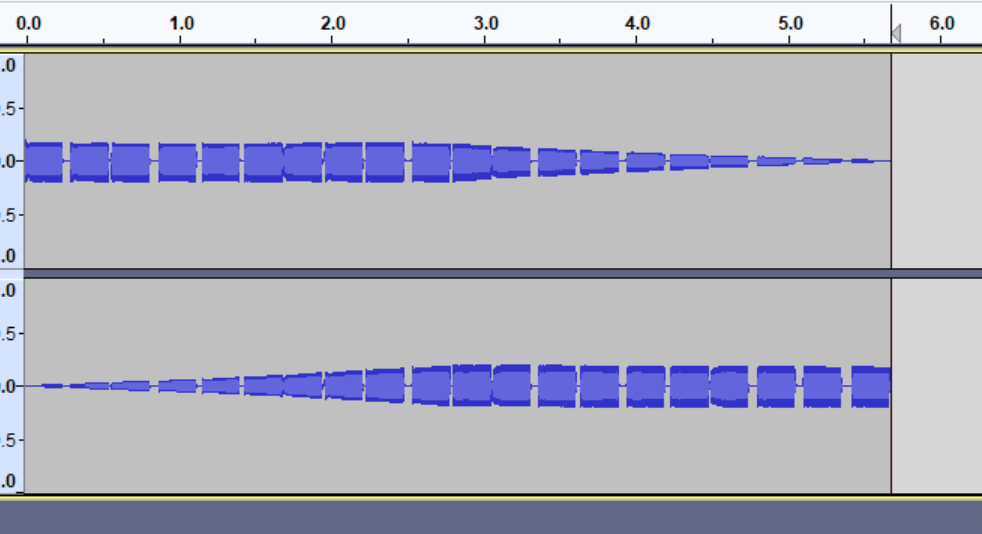 Image of waveform recorded from audiotrace